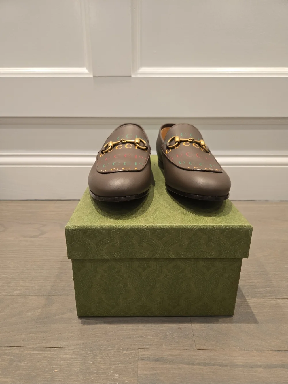 $1020 Gucci Jordaan 100 Anniversary Horsebit Loafer Brown UK 7 US 7.5 EU 41.5 - Picture 5 of 9